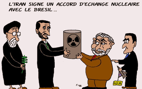 L'Iran  signe  un  accord  d'échange  nucléaire  avec  le  Brésil...